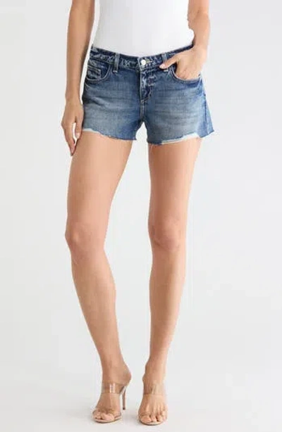 L'agence Teya Low Rise Cutoff Denim Shorts