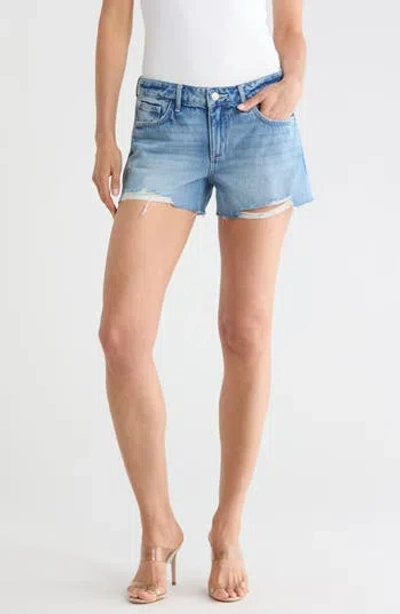 L'agence Teya Low Rise Cutoff Denim Shorts