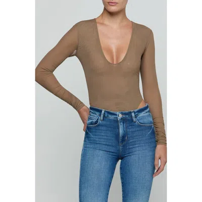 L'agence Thalassa High Cut Bodysuit In Neutral
