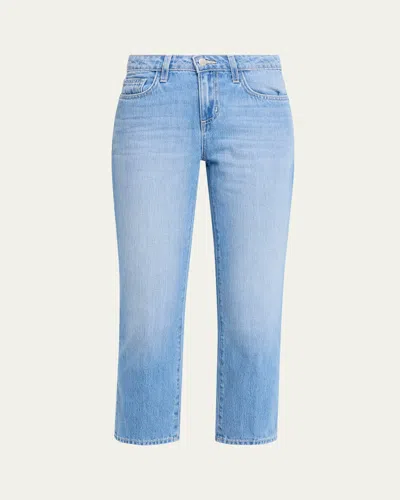 L'agence Thalina Mid-rise Slouchy Straight Jeans In Blue