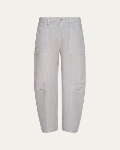 L'agence The Cody High-rise Linen Pants In Gray