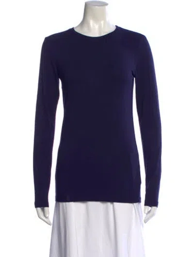 Pre-owned L'agence Three-quarter Sleeve Blouse In Blue