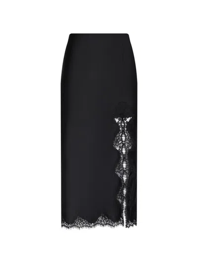 L'agence Tico Lace-trim High-waisted Skirt In Blue