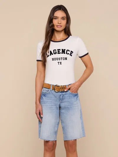 L'agence Tommie Crewneck Tee In White