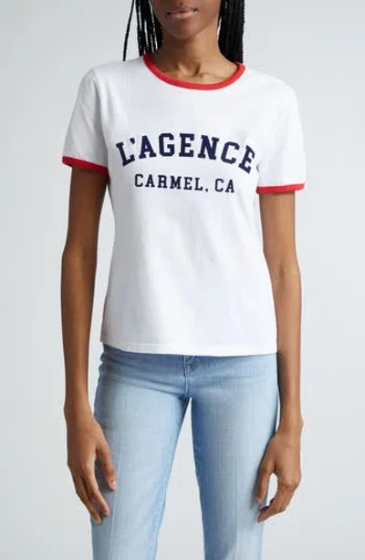 L'agence Tommie Supima® Cotton Ringer T-shirt In Multi