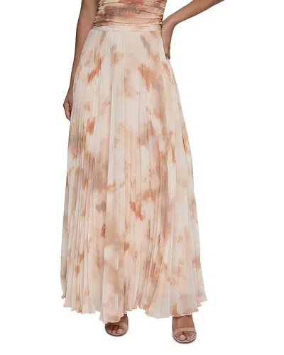 L'agence Torin Pleated Maxi Skirt In Brown