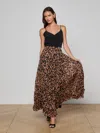 L'agence Torin Pleated Maxi Skirt In Multi