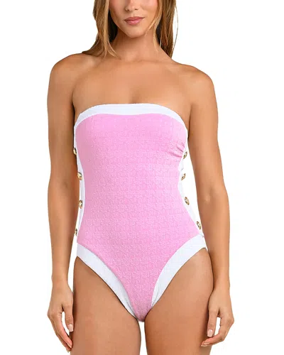 L'agence Tory Bandeau One Piece Swimsuit In Multi