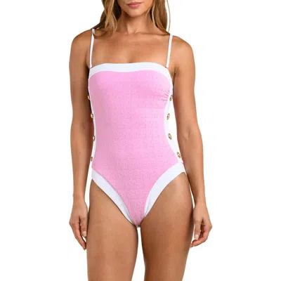 L'agence Tory Colorblock One-piece Swimsuit In Pink