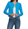 L'agence Toulouse Cardigan In Dresden Blue/nickel In Multi
