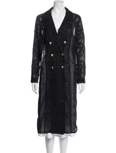 Pre-owned L'agence Trench Coat In Black