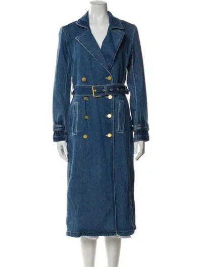 Pre-owned L'agence Trench Coat In Blue