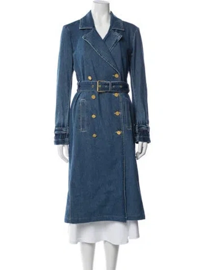 Pre-owned L'agence Trench Coat In Blue