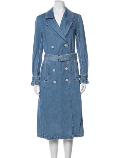 Pre-owned L'agence Trench Coat In Blue