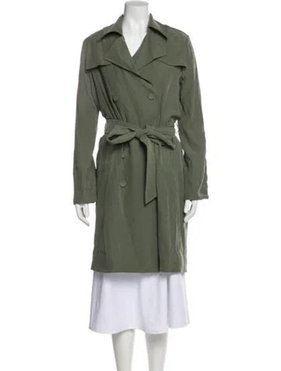 Pre-owned L'agence Trench Coat In Green