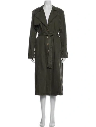 Pre-owned L'agence Trench Coat In Green