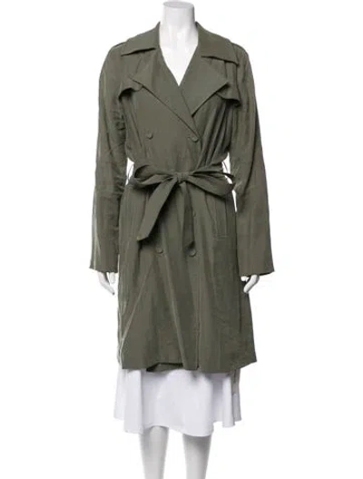 Pre-owned L'agence Trench Coat In Green