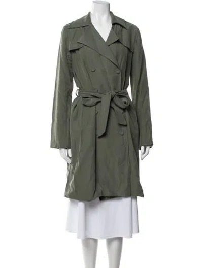 Pre-owned L'agence Trench Coat In Green