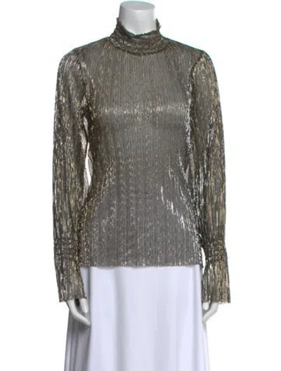 Pre-owned L'agence Turtleneck Long Sleeve Blouse