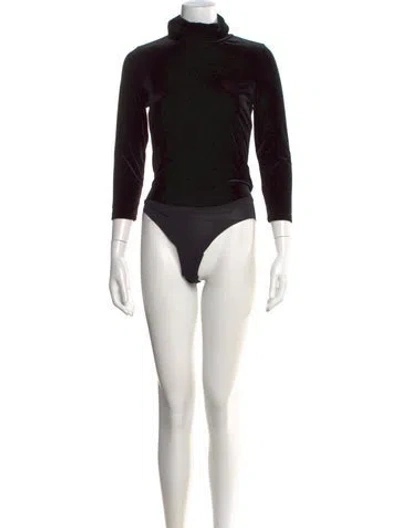 Pre-owned L'agence Turtleneck Long Sleeve Bodysuit W/ Tags In Black
