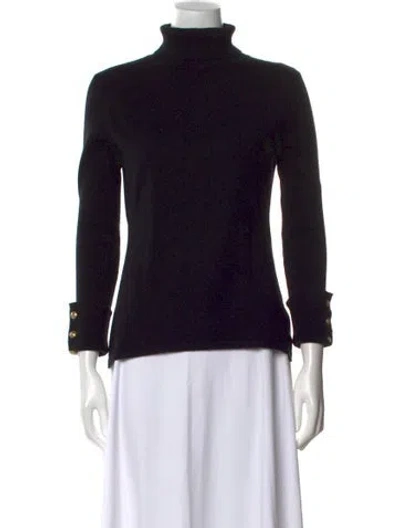 Pre-owned L'agence Turtleneck Long Sleeve Top In Black