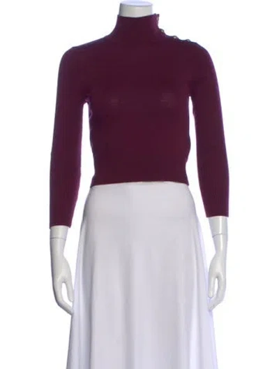Pre-owned L'agence Turtleneck Long Sleeve Top W/ Tags In Purple