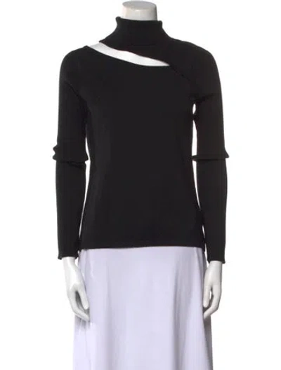 Pre-owned L'agence Turtleneck Sweater In Black