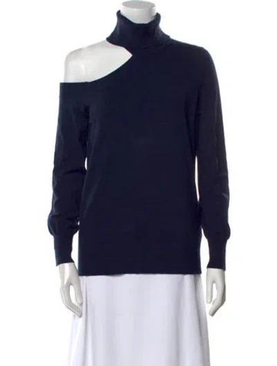 Pre-owned L'agence Turtleneck Sweater In Blue