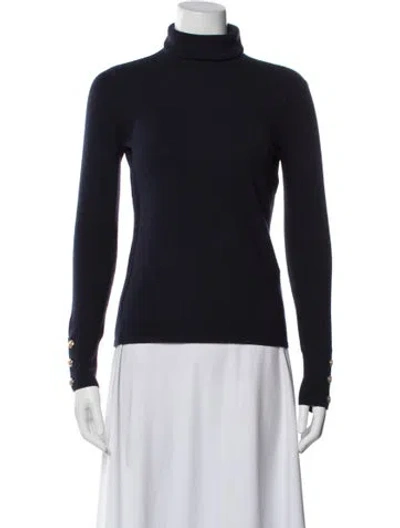 Pre-owned L'agence Turtleneck Sweater In Blue
