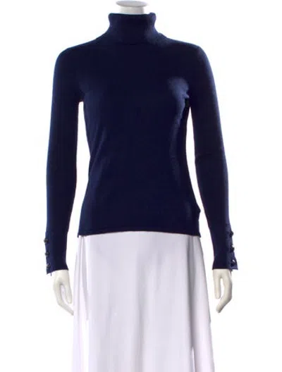 Pre-owned L'agence Turtleneck Sweater In Blue