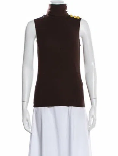 Pre-owned L'agence Turtleneck Sweater In Brown