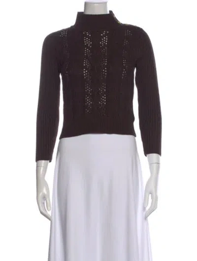 Pre-owned L'agence Turtleneck Sweater In Brown