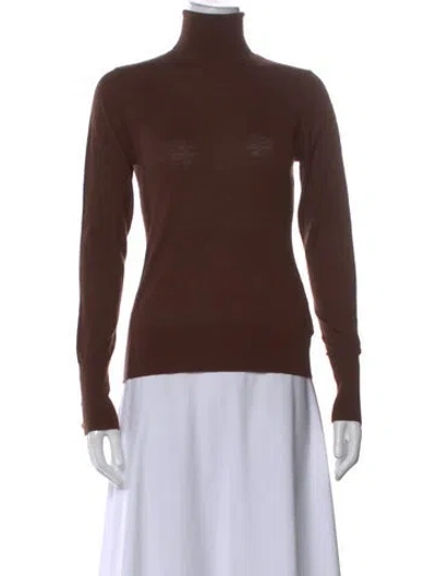 Pre-owned L'agence Turtleneck Sweater In Brown