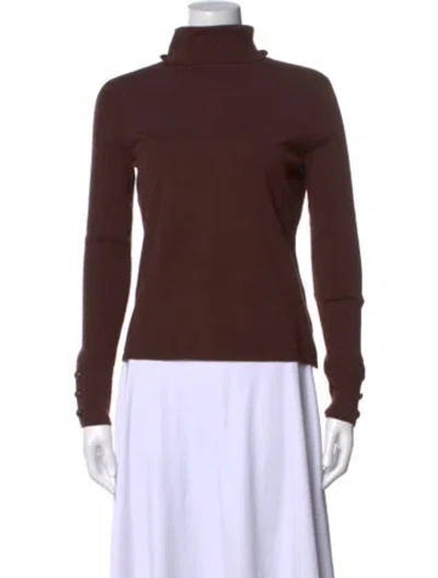 Pre-owned L'agence Turtleneck Sweater In Brown