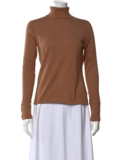 Pre-owned L'agence Turtleneck Sweater In Brown