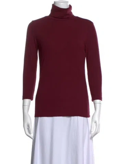Pre-owned L'agence Turtleneck Sweater In Burgundy