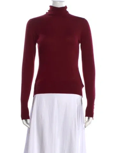 Pre-owned L'agence Turtleneck Sweater In Burgundy