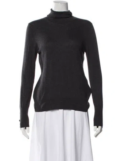 Pre-owned L'agence Turtleneck Sweater In Gray