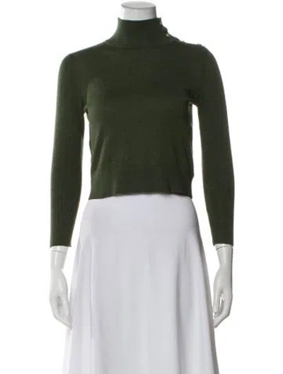 Pre-owned L'agence Turtleneck Sweater In Green