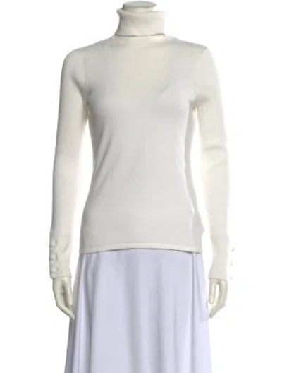 Pre-owned L'agence Turtleneck Sweater In Neutral