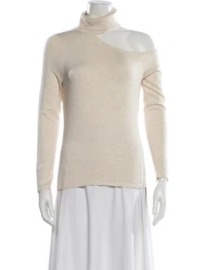 Pre-owned L'agence Turtleneck Sweater In Neutral