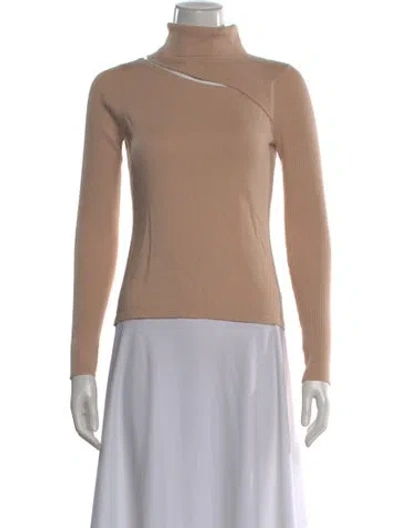 Pre-owned L'agence Turtleneck Sweater In Neutral