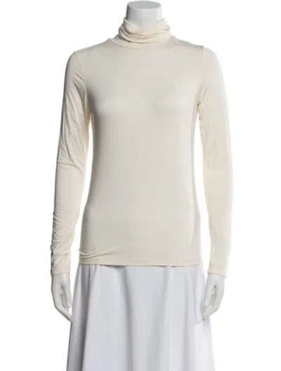 Pre-owned L'agence Turtleneck Sweater In Neutral