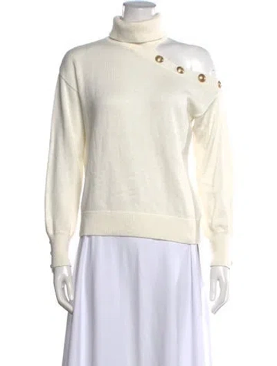 Pre-owned L'agence Turtleneck Sweater In Neutral