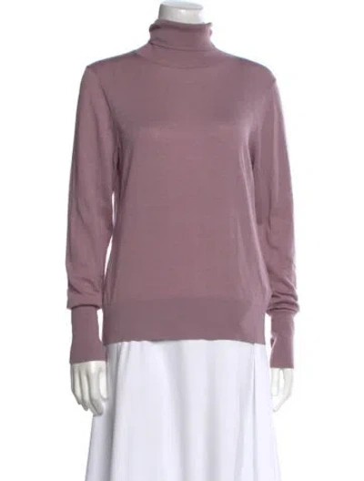 Pre-owned L'agence Turtleneck Sweater In Purple