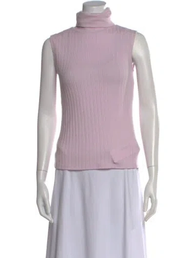 Pre-owned L'agence Turtleneck Sweater In Purple