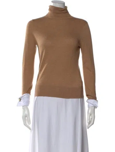 Pre-owned L'agence Turtleneck Sweater W/ Tags In Brown/neutrals