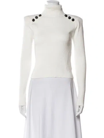 Pre-owned L'agence Turtleneck Sweater W/ Tags In White