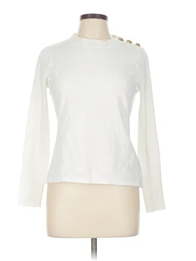 Pre-owned L'agence Turtleneck Sweater In White