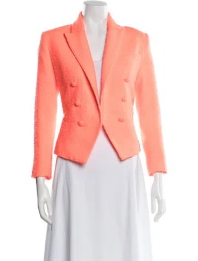 Pre-owned L'agence Tweed Blazer In Pink